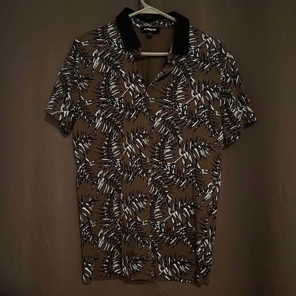 Express Short sleeve polo shirt brown